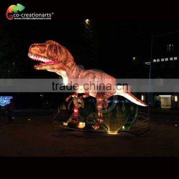 Artificial 3d dinosaur image led fabric lanterns