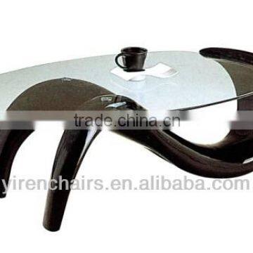 Fancy design furniture glass top coffee table/Living room furniture fancy glass top table