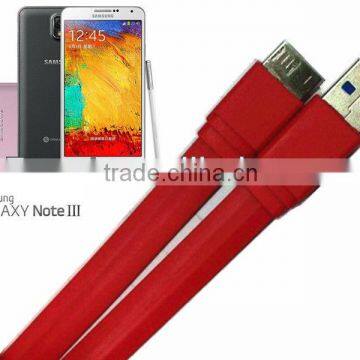 2013 hot selling flat data cable for Samsung Note 3 N9000 N9006 N9008 N9002