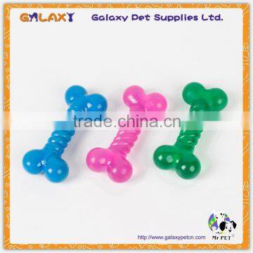 RTA07 China Colorful rubber dog chew toy /dog bone toys/ FDA Standard Food Grade Different Color Dog Chew Bone