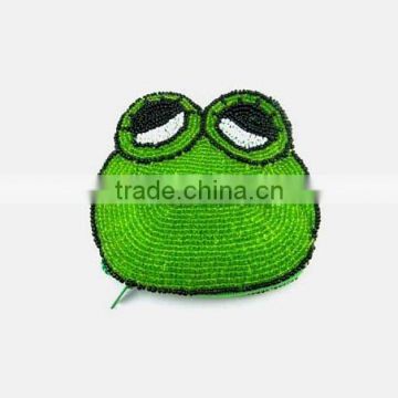 Hot selling Newest Bead Embroidery Coin Purse Frog Design