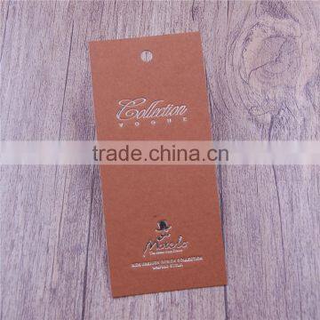 Debossed brown paper seal hang tags for luggage clothing