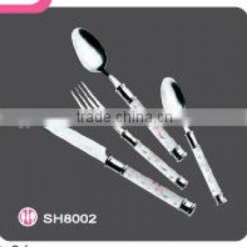 Stainless steel cutlery set with Plastic handle