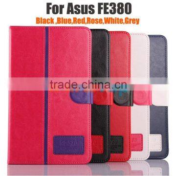 Wholesale Colored Leather Case For Asus Fonepad 8 FE380 CG Flip Cover TPU Protective Book Case