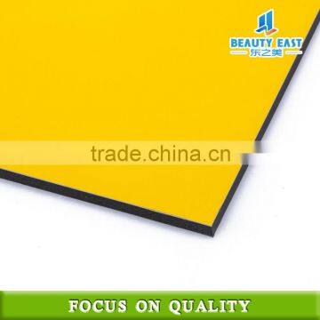 Yellow Color Different Types of PVDF Aluminium Composite Panel for Store