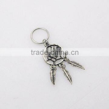 Ethnic Style Jewelry Womens Hollow Leaf Tassel Silver Dreamcatcher Rings Design photo-5