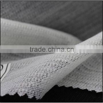 polyester/viscose Weft-insert fusible woven interface fabric from china fusing as garment accessories hot sale in china