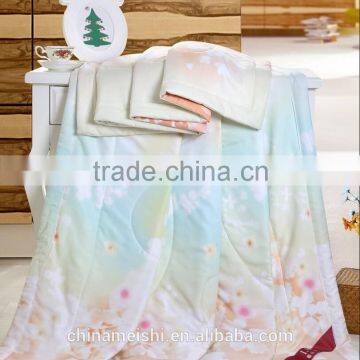 2016 hotsale super soft floral printed summer quilt