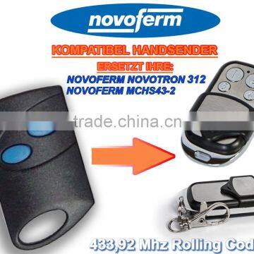 For NOVOFERM NOVOTRON 312,NOVOFERM MCHS43-2 433,92MHZ ROLLING CODE replacement remote