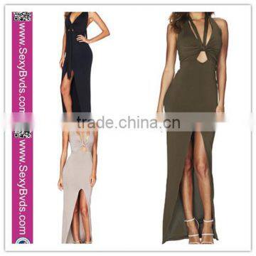 new elegant ladies clubwear dress summer latest dress bodycon v-neck bandage dress fashion 2016