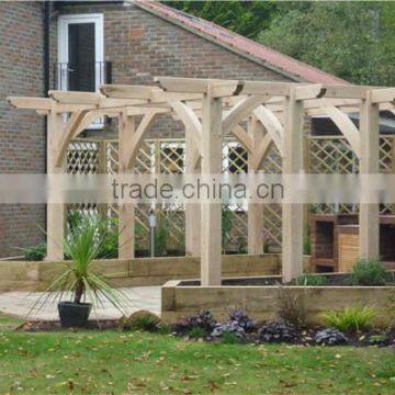 Recycled Backyard Outside Hollow Composite Wood Decking Wpc Decking Hexagonal Pergola photo-3