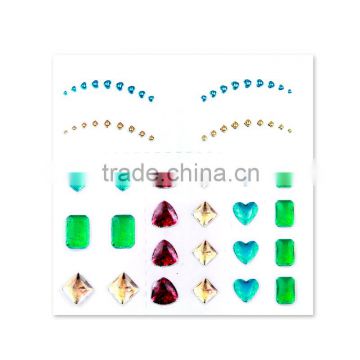 wedding decoration face sticker jewelry bling bling bindi tattoo sticker