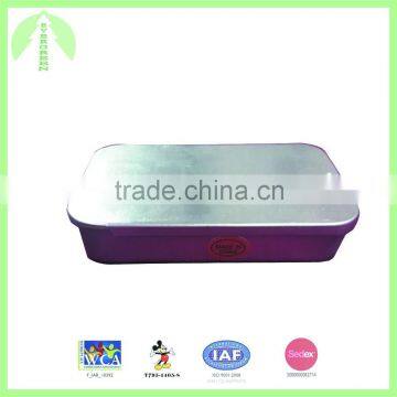 wholesale custom rectangular tin can box with slide lid