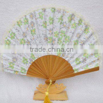 Beautiful lady bamboo hand held fans