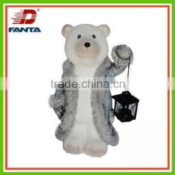 2016 Hot Selling Standing Magnesium Winter Bear Holding Lantern-Christmas Bear photo-2
