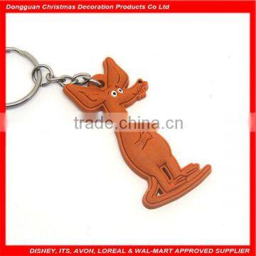 kangaroo shape soft PVC airplane key chain