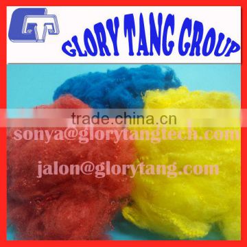 2015 cheapest polyester staple fiber recycled dyed fiber, dope dyed polyester fibre