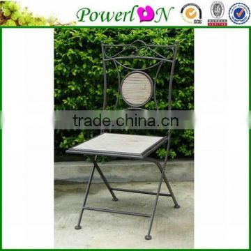 Durable Elegant Iron Folding Garden Chair