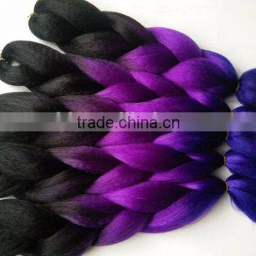 Cheap Synthetic Braiding Hair Jumbo Braid Ombre Color