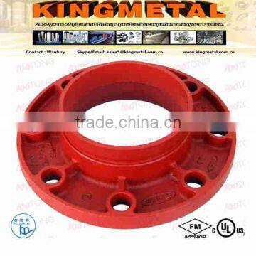 2"-10" Casting Iron grooved pipe fitting flange adaptor of ANSI CLASS 125/150.