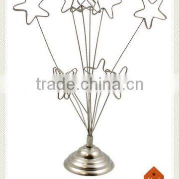 Metal silver star card holder