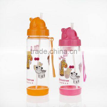NEW kids plastic drinking bottle with straw Tritan or PC material