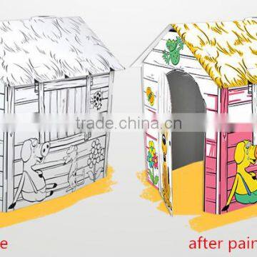 CUSTOM OEM Kids Toy Cardboard Play House/ Cardboard Kids Play Toy Indoor Corrugated Paper Furniture