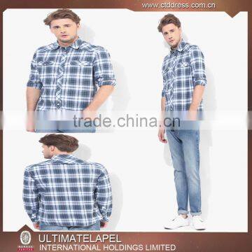 Casual Style Checked Custom Made Cotton Pant Shirt New Style