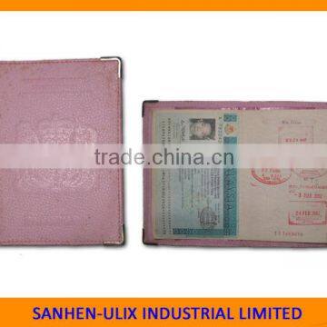 Passport holder with golden corner