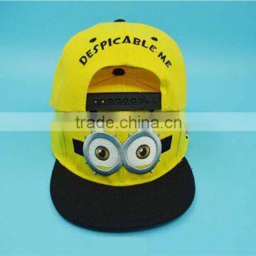 custom snapback cap hip pop cap minions logo cap