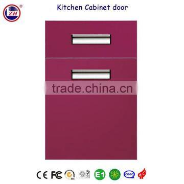 Zhihua UV lacquer drak red kitchen cabinet door