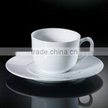 H5449 white porcelain 150ml bulk china tea cups and saucer for hotel