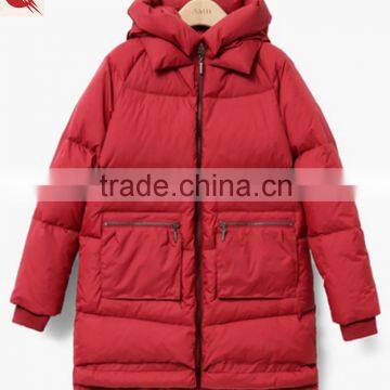 2016 women's hooded down coat warm down jacket for winter