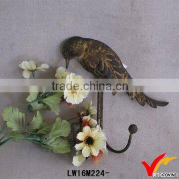 metal craft bird wholesale cast iron hooks for wall