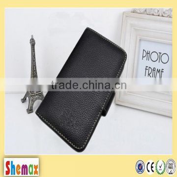 Wholesale magnetic leather flip wallet case for htc g10 desire HD