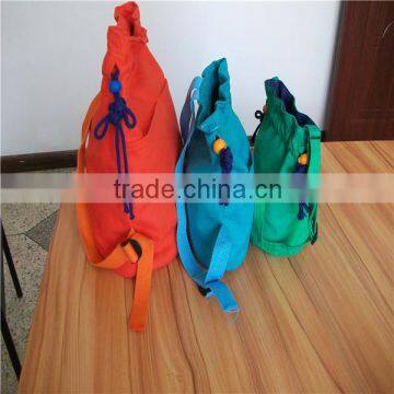 Pefect Polyester Drawstring Backpack with two Front Pockets