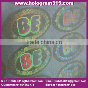 Best quality hologram semi transparent PP shampoo label with matte laminated