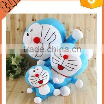 blue and white color doraemon for children, stuffed cartoon doraemon