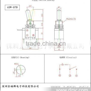 5A 3 Clubfoot Toggle Switch,waterproof Toggle Switch,SPDT & DPDT MINI TOGGLE SWITCH photo-6