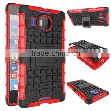 Cell phone accessory 2 In 1 Pattern Silicone and PC Rugged Hybrid 2-in-1 protective case for nokia lumia 950 xl china suppliers