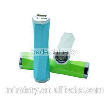 Hot selling portable battery charger,power bank, 2200mAh power bank, portable mobile charger with LED Torch