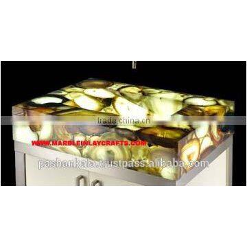 Gemstone Yellow Agate Sink Bowl