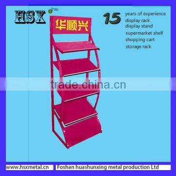 metal floor carpet display rack floor rack HSX-FR002 metal stand racking supermarket stands