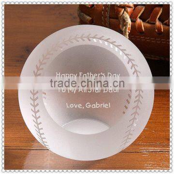 Etched Baseball Crystal Father's Gifts For Holiday Souvenir