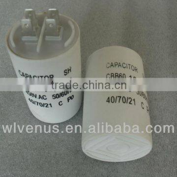 white plastic &auminum shell cbb60 cbb61 cbb65 cd60 series capacitor 5uf-100uf 250vac-450vac