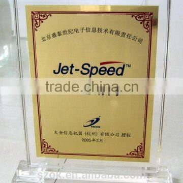 clear acrylic certificate holder wholesale