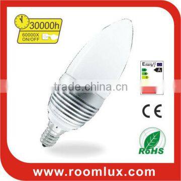 home lighting E27/E14 LED candle bulb light 3W Dia42.5X130mm