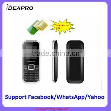 E1230 Feature Mobile with Standard SIM + Micro SIM, support Facebook/WhatsApp/Yahoo