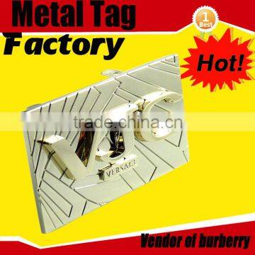 Wholesale 24k real light gold zinc alloy die cast metal logo