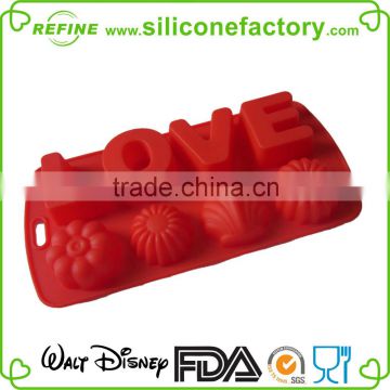 Valentine gift food grade silicone LOVE chacolate mold